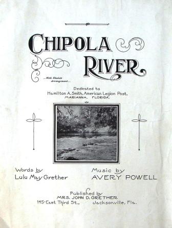 "Chipola River" by Mrs. Lulu (Lula) May Grether. Source: Floridasheetmusic.com