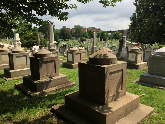 Cenotaphs of lawmakers. Located appropriately on "Congress Street" in the cemetery. 